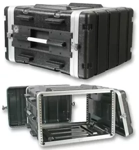 Custodia rack 19" trasporto volo attrezzatura da viaggio DJ trasporto profondo 2U 3U 4U 6U 8U 10U - Foto 1 di 8