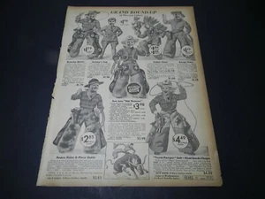  1937 Halloween Kostüm Cowboy Indianer Preisliste Anzeige Sears Katalog Seite 5H2B - Bild 1 von 3