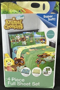 NUEVO AUTÉNTICO Animal Crossing 4 Piezas Juego de Hoja Completa Horizons Nintendo - Imagen 1 de 4