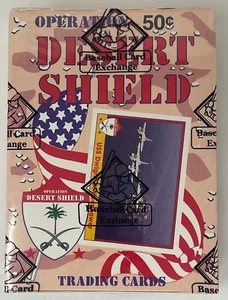 1991 Operation DESERT SHIELD Pacific Trading CARD BOX 36 Packs BBCE FASC Sealed - Picture 1 of 6