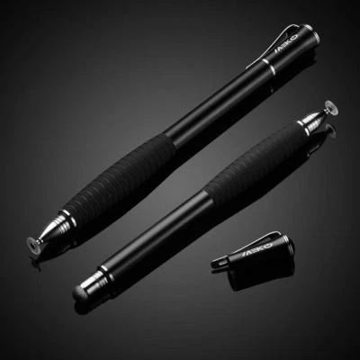 (2 in 1) Precision Dual Tip Stylus for iPad iOS Android - Black - Image 1 of 4