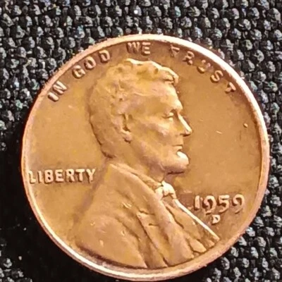 1959 d penny error “ In god we trust w/ L in liberty on rim” - Image 1 of 3