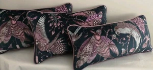 Emma J Shipley AUDUBON PINK VELVET Complete Cushion VARIOUS SIZES, SEE LISTING - Picture 1 of 25