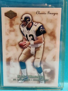 Pacific Impressions 2001 Kurt Warner Classic Images tarjeta de inserción #10 - probabilidades 1/65 - Imagen 1 de 4