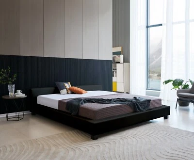 Greatime B2042 Modern Design Upholstered Platform Bed - Image 1 of 4