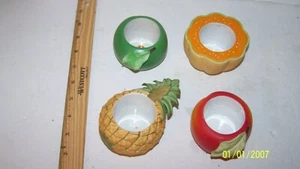 PARTY LITE 4 FRUIT TEA LITE CANDALE HOLDERS - Picture 1 of 9