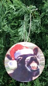 (3) SET OF 3 ASPEN WOOD ORNAMENTS (3" DIAMETER) DOMINIC THE ITALIAN DONKEY ASS - Picture 1 of 1