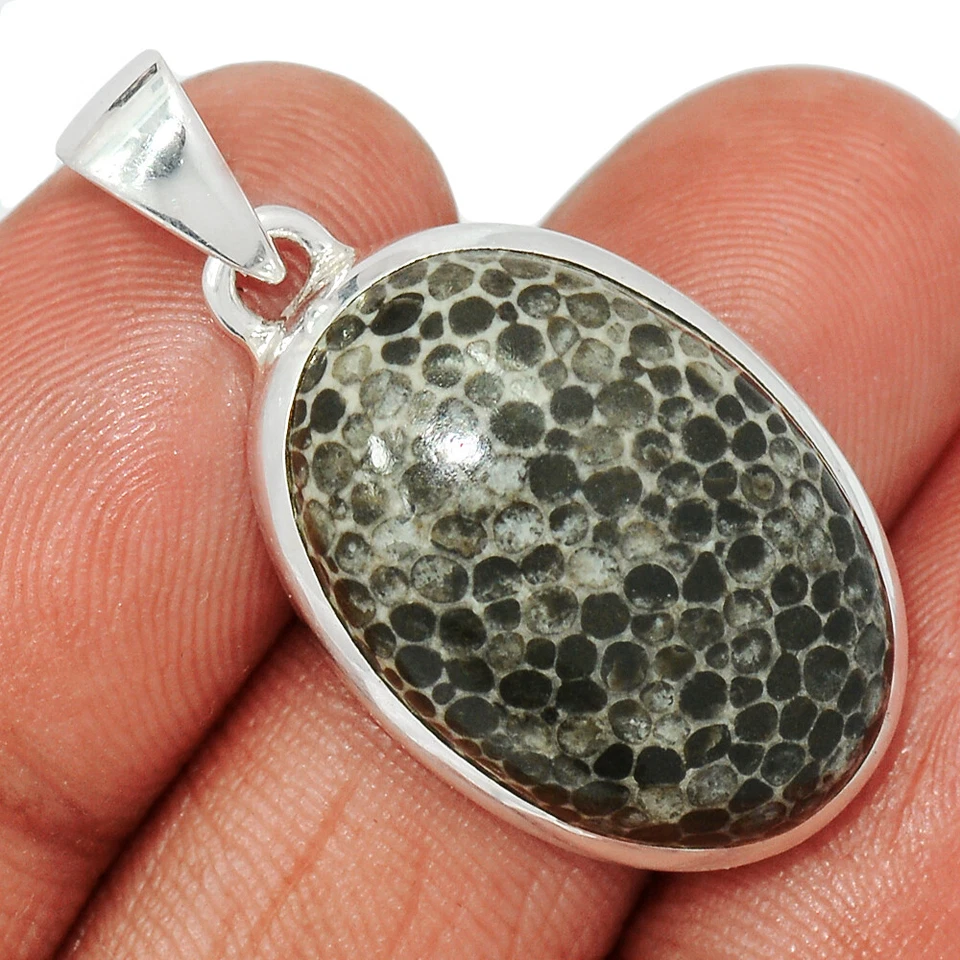 Joyería colgante de plata de ley 925 coral negro natural CP31187 Foto 1 de 1