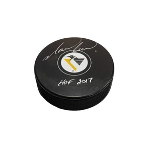 MARK RECCHI Signed Pittsburgh Penguins Puck -  HOF 2017 (Exact Photo) - 00576 - Picture 1 of 2