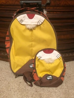 American Tourister Kids Tiger Animal Luggage Rolling Wheel Suitcase 17 x 15 x 7" - Image 1 of 4