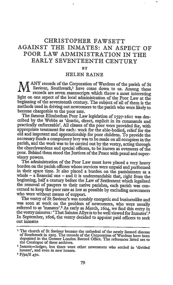 Christopher Fawsett against the inmates: 17thc. Poor Law Administration... - Image 1 of 1