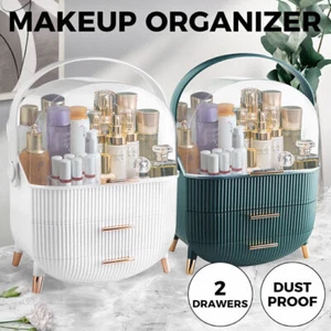 Furb Makeup Case Portable Cosmetic Organiser Storage Jewellery Box Holder Stand - Picture 1 of 14