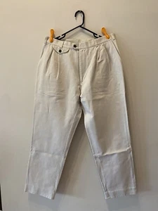 Vintage RM Williams Pants Size 37Wx32L White Cotton Workwear Australian Made - Picture 1 of 8