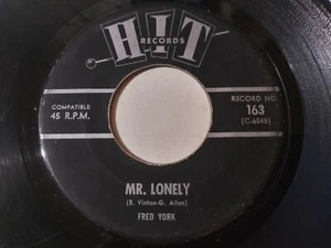 Fred York & The Chords VG-- Original Press 45RPM HIT 163 Record 1960s ROCK - Picture 1 of 2