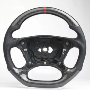 Fits 04+ Mercedes-Benz W209 W211 W219 W463 G55 CLS55 Carbon Fiber Steering Wheel - Picture 1 of 10