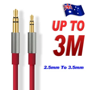 2.5mm Male 3Pole to 3.5mm Male Record Car AUX Audio Cord Headphone Connect Cable - Picture 1 of 9