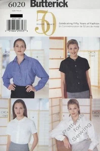 PATRÓN Blusa Mujer Costura Mariposa Aproximadamente 50 Años de Moda Talla 8-12 NUEVA FUERA DE IMPRENTA - Imagen 1 de 1
