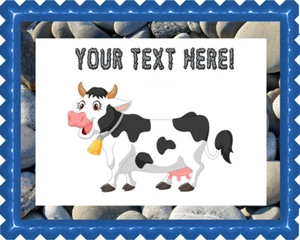 Happy Cow - Edible Cake Topper or Cupcake Topper - Picture 1 of 15