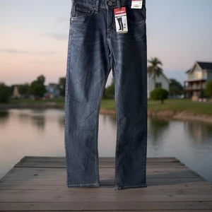 Wrangler Five Star Premium, 32x30, elástico, algodón/poliéster/elastano, lavado oscuro, nuevo con etiquetas - Imagen 1 de 4