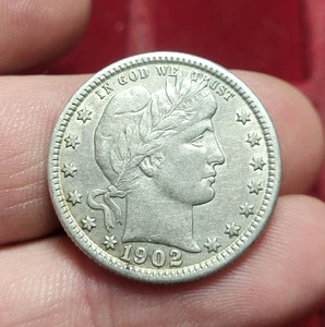 #100-26 ~ USA USA - 25 Cent Quarter Dollar "Barber" 1902 - Bild 1 von 2