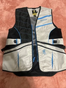 Browning Ace Shooting Vest Blue/Gray/Black Size Large Sport Shooting USA ๐บ๐ธ - Picture 1 of 7