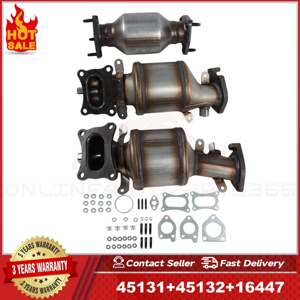 45131+45132+16447 Complete Catalytic Converters for 2009-2015 HONDA PILOT 3.5L Foto 1 de 4