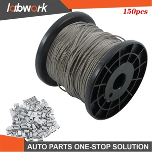 Labwork 7×7 1.5mm 328ft Wire Rope 304 Stainless Steel 368lbs Breaking Strength - Picture 1 of 18