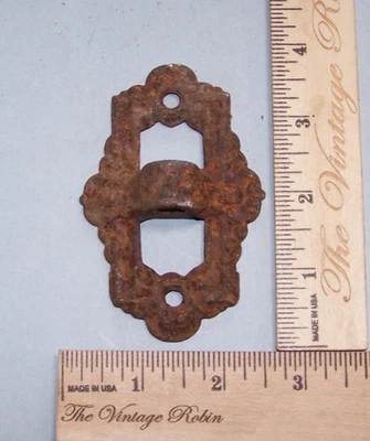 Antique Cast Iron Wall Plate for Oil Lamp Sconce - Image 1 of 4