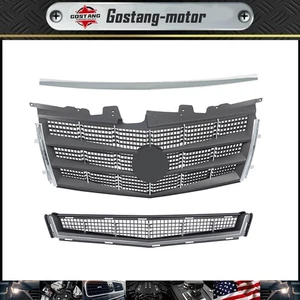 Front Upper Grille Lower Grille Set New Fit For Cadillac CTS 2008-2011 Chrome - Picture 1 of 14