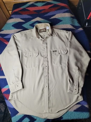 Camisa de Colección Remington Caqui Abotonada Para Hombre Grande Manga Larga EE. UU. Exterior Foto 1 de 4