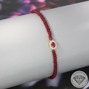 Wert 1030 € Brillant Rubin Armband in 750 18 Karat Gelb Gold - Bild 1 von 9