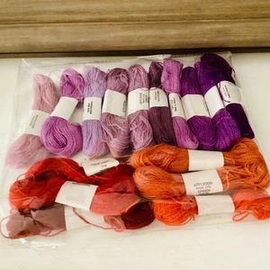 Lote de 16 hilos de tapiz de lana Appleton Yarn of London púrpura naranja - Imagen 1 de 11