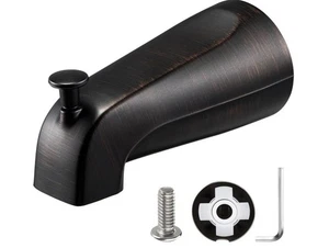 Caño de bañera antideslizante con desviador, compatible con American 1 bronce frotado con aceite - Imagen 1 de 3