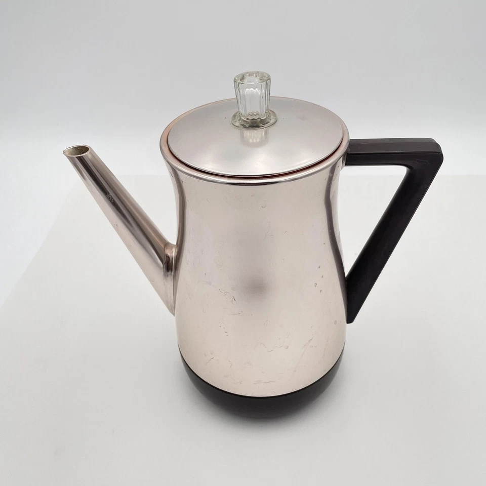 Percolador de café eléctrico West Bend vintage 8 tazas perilla de vidrio tono cobre MCM Foto 1 de 4