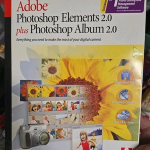 Adobe Photoshop Elements 2.0 PLUS Photoshop Album 2.0 BRAND NEW SEALED NOS - Picture 1 of 1