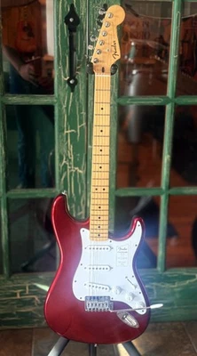 Fender Standard Stratocaster Strat Electric Guitar in Candy Cola Red - Image 1 of 4