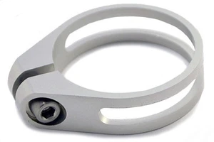 OMNI Racer WELTWEIT LEICHTESTE Legierung Sitzstützenklemme 10 Gramm: 34,9-35 mm SILBER - Bild 1 von 8
