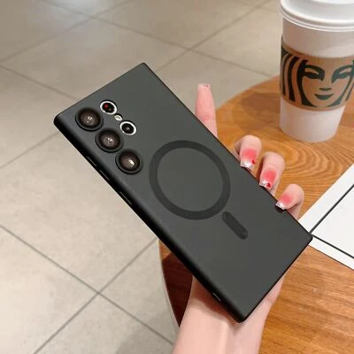 For Samsung Galaxy S25 S23 S24 Ultra S22 S21 S20 MagSafe Magnetic Soft Slim Case - Image 1 of 4