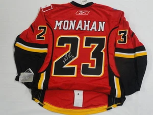 SEAN MONAHAN SIGNED RBK EDGE CALGARY FLAMES AUTHENTIC LICENSED JERSEY JSA COA - Picture 1 of 2