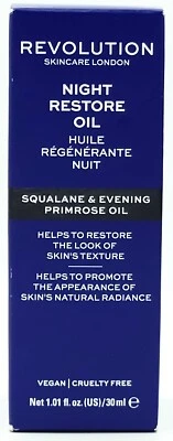 Aceite Revolution Skincare Night Restore escualano y onagra 1,01 fl. oz. Foto 1 de 2
