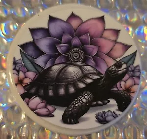 Turtle and Lotus Flower Ornament Real Pearl Custom #5 - Picture 1 of 5