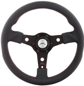 MINI R50 R52 R53 LEATHER SPORT STEERING WHEEL 350mm LUISI RACING RED STITCHING - Picture 1 of 8