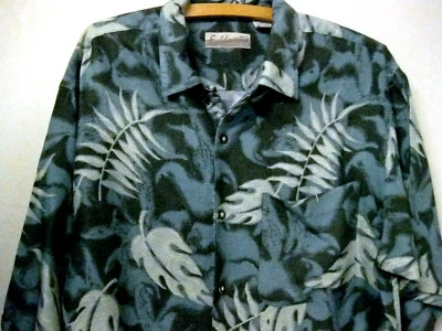 Camisa de Campamento Tropical Aloha Hawaiana Floral De Colección Para Hombres Mediana Fieldmaster Fauna cc Foto 1 de 4