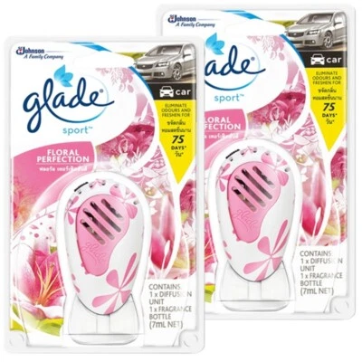 Ambientador Coche Deportivo Glade Perfección Floral Perfume Perfume Duradero 7 ml x 2 Foto 1 de 4