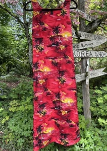 Royal Creations Hawaiian Style Women's Red Maxi Dress Made in Hawaii Size Medium - Picture 1 of 8