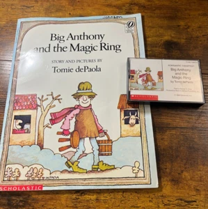 Big Anthony and the Magic Ring by Tomie dePaola Book & Cassette Set Scholastic - Imagen 1 de 7