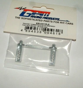 TRAXXAS MINI E-REVO  GPM REAR BODY POSTS WITH MOUNT SILVER ALUMINUM ERV201R-S - Picture 1 of 2