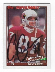 Signed RICKY PROEHL Arizona Cardinals 1991 Topps Autographed Card #511 w/COA - Picture 1 of 1