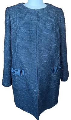 RSVP by Talbots NEW Black  Jacket Coat Sparkles Fancy 12W NWT Bow on Pocket - Image 1 of 4