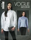 Vogue V1770 Shirt w Concealed Button Closure, Waist Seam & Collar Sz 8-16 UNCUT